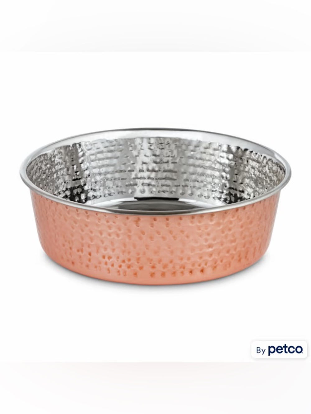 EveryYay Beautiful Hammered Copper-Plated Pet Bowl